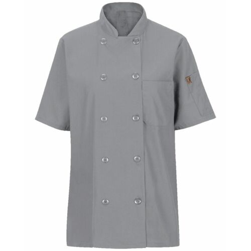 Women's Mimix™ Short Sleeve Chef Coat with OilBlok Thumbnail