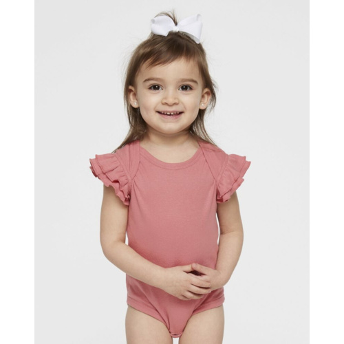 Infant Flutter Sleeve Baby Rib Bodysuit Thumbnail
