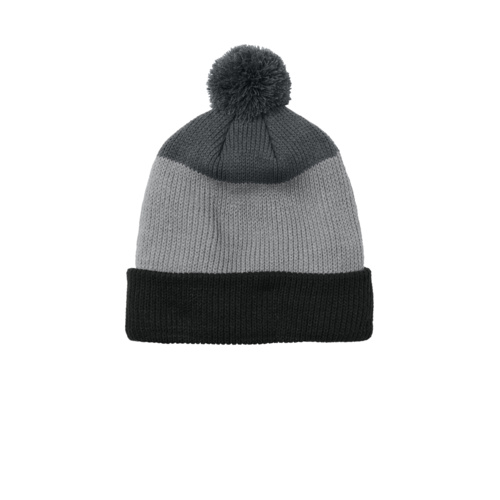 Cozy Striped Pom Beanie Thumbnail