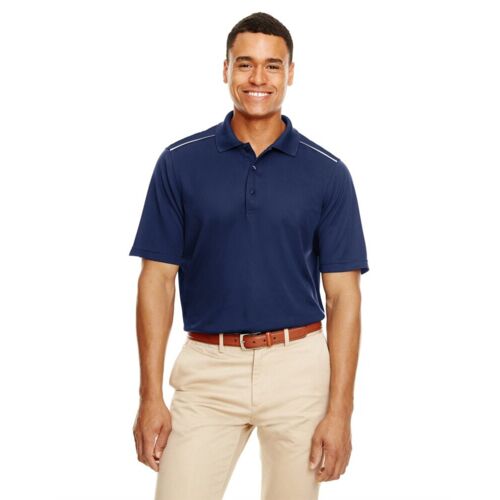 Men's Radiant Performance Piqué Polo with Reflective Piping Thumbnail
