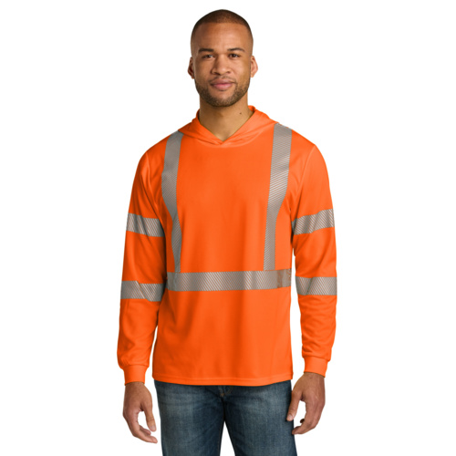 Ansi 107 Class 3 Long Sleeve Segmented Tape Hooded Tee Thumbnail