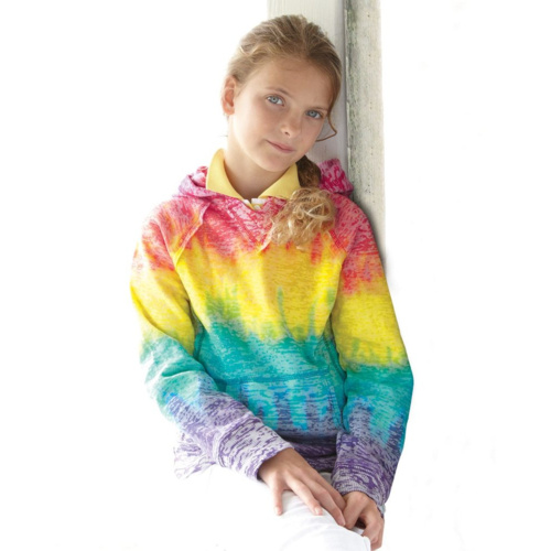Girls’ Courtney Burnout V-Notch Hooded Sweatshirt Thumbnail