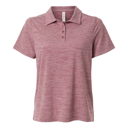 Women's Relay Heathered Stripe Polo Thumbnail