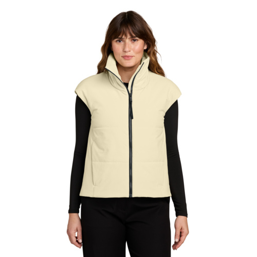 Women's Sashiko Stretch Puffy Vest Thumbnail