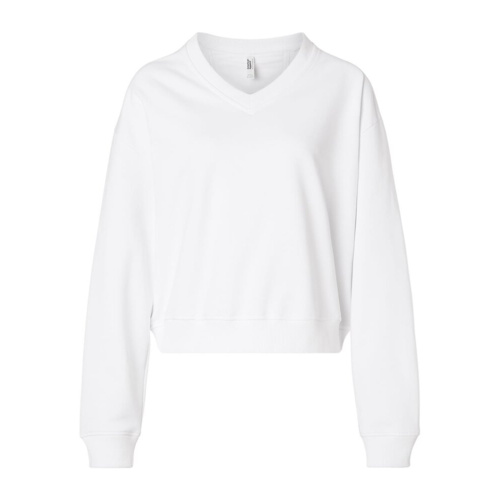 Women's French Terry V-Neck Sweatshirt Thumbnail