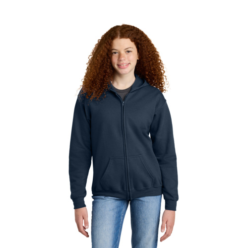 Youth Heavy Blend Full Zip Hooded Sweatshirt Thumbnail