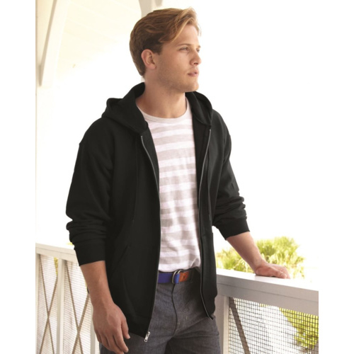 Unisex Ultimate Cotton® Full-Zip Hooded Sweatshirt Thumbnail