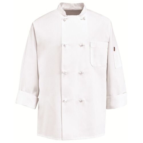 Eight Knot Button Chef Coat with Thermometer Pocket Thumbnail