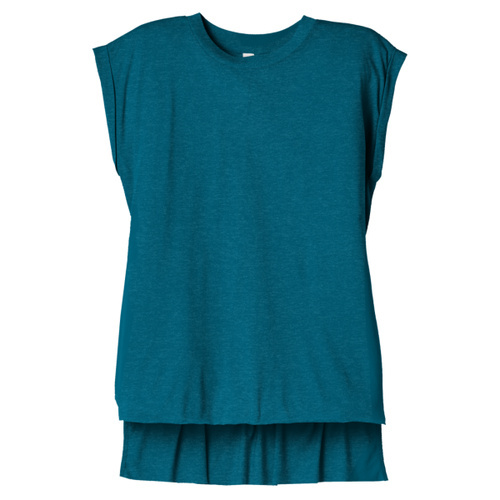 Women's Flowy Muscle Tee with Rolled Cuffs Thumbnail