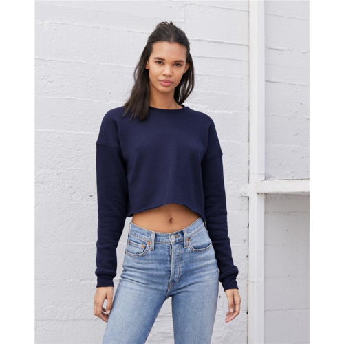 Women's Crop Fleece Crewneck Sweatshirt Thumbnail