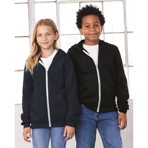 Youth Sponge Fleece Full-Zip Hoodie Sweatshirt Thumbnail