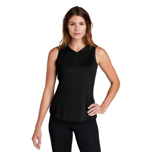 Women's PosiCharge ® Tri Blend Wicking Draft Hoodie Tank Thumbnail