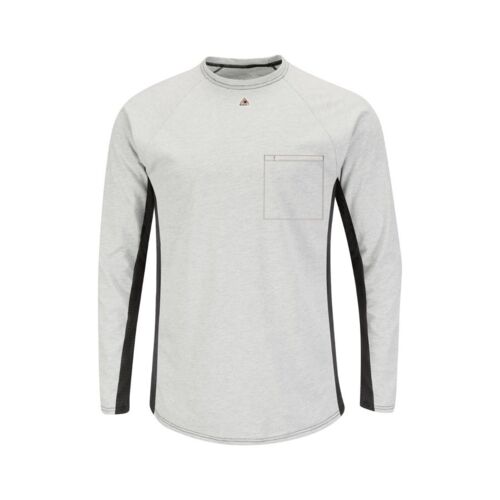 Men's Long Sleeve FR Two-Tone Base Layer with Concealed Chest Pocket - EXCEL FR Thumbnail